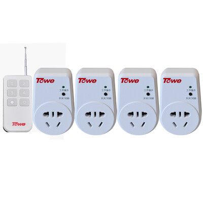 With the TOWE a drag four wireless remote control socket 220V four intelligent remote control switch panel
With the TOWE a drag four wireless remote control socket 220V four intelligent remote control switch panel