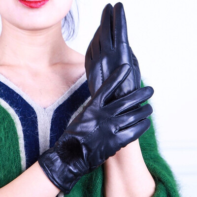 2018 female winter thick warm leather gloves plus velvet sheepskin outdoor rabbit hair ball work gloves female outdoor bike discou
2018 female winter thick warm leather gloves plus velvet sheepskin outdoor rabbit hair ball work gloves female outdoor bike discou