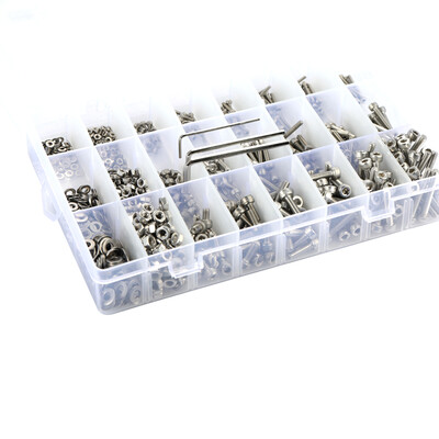 1080pcs Stainless Steel Screw&Nut Hex Wrenches Flat Washer Assortment Set Kit with Storage Box
1080pcs Stainless Steel Screw&Nut Hex Wrenches Flat Washer Assortment Set Kit with Storage Box