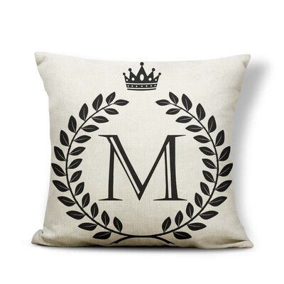 Alphabet Letter A-Z Cushion Covers Family Initial King Queen Crown Pillow Case School Home Gifts Toss Pillow Large Cotton Linen
Alphabet Letter A-Z Cushion Covers Family Initial King Queen Crown Pillow Case School Home Gifts Toss Pillow Large Cotton Linen