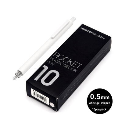 Kaco Rocket Gel Ink Pens Retractable Black White 05mm Black Ink Student Writing Office Sign Pens 10pcspack
Kaco Rocket Gel Ink Pens Retractable Black White 05mm Black Ink Student Writing Office Sign Pens 10pcspack