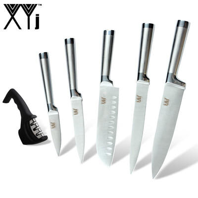 XYj Kitchen Knife Sharpener 8" Chef Slicing 7" Santoku 5" Utility 35" Fruit Kitchen Knife 6 Piece Set
XYj Kitchen Knife Sharpener 8" Chef Slicing 7" Santoku 5" Utility 35" Fruit Kitchen Knife 6 Piece Set