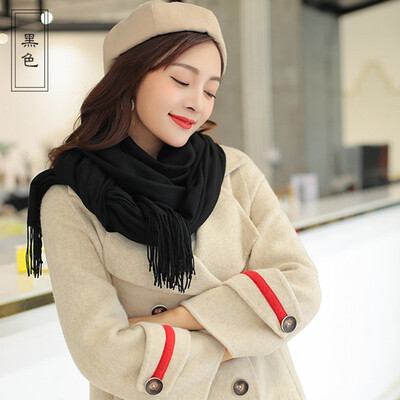 Scarf female han edition female autumn&winter pure color imitation cashmere neck 250 grams joker long tassel does not drop woo
Scarf female han edition female autumn&winter pure color imitation cashmere neck 250 grams joker long tassel does not drop woo