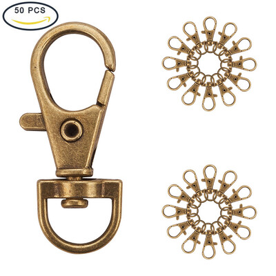 PH PANDAHALL 50 Pcs Antique Bronze Alloy Swivel Lobster Claw Clasps Snap Hook for Keychain
PH PANDAHALL 50 Pcs Antique Bronze Alloy Swivel Lobster Claw Clasps Snap Hook for Keychain