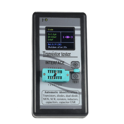 Multi-functional Transistor Tester 128160 TFT Color Display Diode Thyristor Capacitance Resistor Inductance MOSFET ESR LCR Meter
Multi-functional Transistor Tester 128160 TFT Color Display Diode Thyristor Capacitance Resistor Inductance MOSFET ESR LCR Meter