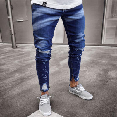 Mens Ripped Jeans Super Skinny Slim Fit Denim Pants Destroyed Frayed Trousers
Mens Ripped Jeans Super Skinny Slim Fit Denim Pants Destroyed Frayed Trousers