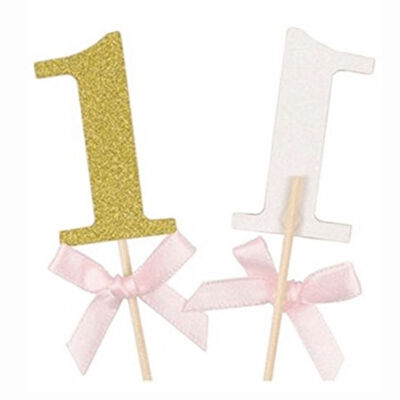 UpperX 20Pcs Glitter Gold With Pink Ribbon Bow 1st Birthday decors Number Cupcake Toppers Decorative Toppers
UpperX 20Pcs Glitter Gold With Pink Ribbon Bow 1st Birthday decors Number Cupcake Toppers Decorative Toppers