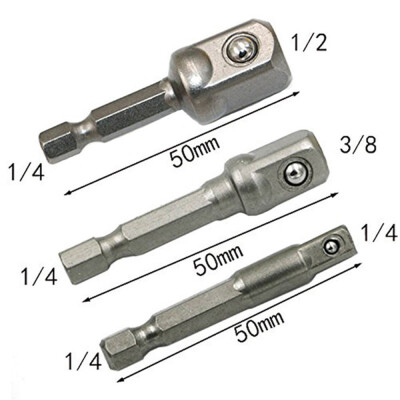 3pcs Chrome Vanadium Steel Socket Adapter Wrench Hex Shank to 14" 38" 12" Extension Drill Bits Bar Hex Bit Set Power Tools
3pcs Chrome Vanadium Steel Socket Adapter Wrench Hex Shank to 14" 38" 12" Extension Drill Bits Bar Hex Bit Set Power Tools