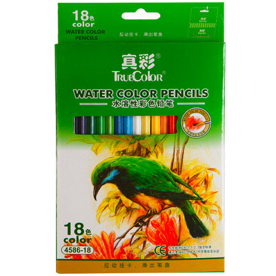 True color Truecolor 4586 Hanging carton Watercolor pencil hexagonal water-soluble 18 color box 2 box
True color Truecolor 4586 Hanging carton Watercolor pencil hexagonal water-soluble 18 color box 2 box
