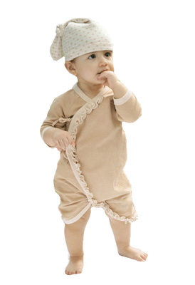 Organic cotton baby coveralls baby Siamese cotton lace three-piece even foot brown color
Organic cotton baby coveralls baby Siamese cotton lace three-piece even foot brown color