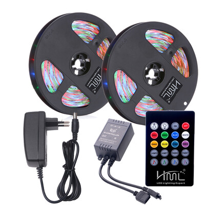 HML 2pcs 5M Waterproof 24W RGB SMD2835 300 LED Strip Light - RGB COLOR with IR 20 Keys Music Remote Control&EU Adapter
HML 2pcs 5M Waterproof 24W RGB SMD2835 300 LED Strip Light - RGB COLOR with IR 20 Keys Music Remote Control&EU Adapter
