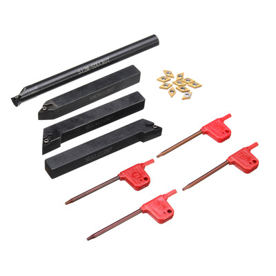 4Pcs 12mm Lathe Turning Tool Holder Boring Bar 10Pcs DCMT070204 Carbide Inserts 4Pcs Wrenches
4Pcs 12mm Lathe Turning Tool Holder Boring Bar 10Pcs DCMT070204 Carbide Inserts 4Pcs Wrenches