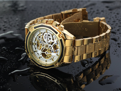 Forsining New Collection Case Golden Stainless Steel Automatic Luxury Design Men Watch Top Brand Skeleton Watch
Forsining New Collection Case Golden Stainless Steel Automatic Luxury Design Men Watch Top Brand Skeleton Watch