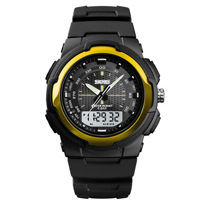 SKMEI 1454 Men Analog Digital Electronic Watch Fashion Casual Outdoor Sports Male Wristwatch 3 Time Display Alarm Stopwatch 5ATM W
SKMEI 1454 Men Analog Digital Electronic Watch Fashion Casual Outdoor Sports Male Wristwatch 3 Time Display Alarm Stopwatch 5ATM W