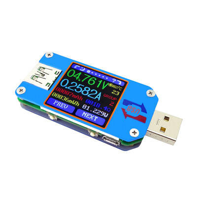 RD UM25UM25C USB 20 Type- C Color LCD Display Tester Voltage Current Meter Voltmeter Ammeter Battery Charge Cable Impedance Resi
RD UM25UM25C USB 20 Type- C Color LCD Display Tester Voltage Current Meter Voltmeter Ammeter Battery Charge Cable Impedance Resi