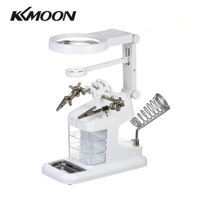 KKmoon TH7206 Multi-Functional Welding Magnifier 3X45X25X LED Light Desktop Magnifier USB Port Soldering Stand Repair Tool Magn
KKmoon TH7206 Multi-Functional Welding Magnifier 3X45X25X LED Light Desktop Magnifier USB Port Soldering Stand Repair Tool Magn