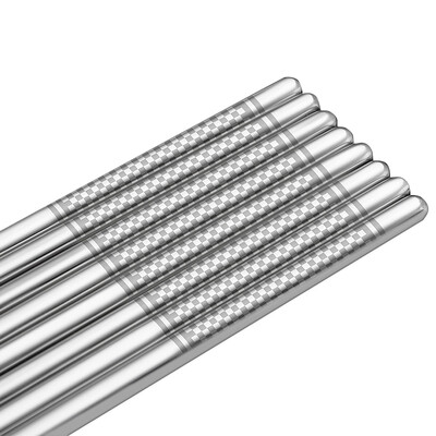 Double gun Suncha chopsticks 304 stainless steel chopsticks square chopsticks suit non-slip Japanese-style hotel chopsticks 10 double-mounted DK3051
Double gun Suncha chopsticks 304 stainless steel chopsticks square chopsticks suit non-slip Japanese-style hotel chopsticks 10 double-mounted DK3051