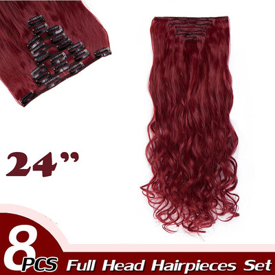 17" Curly Hair Full Head Clip in Hair Extensions Synthetic 8 Piece 18 Clips Hairpiece Long Wave Trendy Design for Women
17" Curly Hair Full Head Clip in Hair Extensions Synthetic 8 Piece 18 Clips Hairpiece Long Wave Trendy Design for Women
