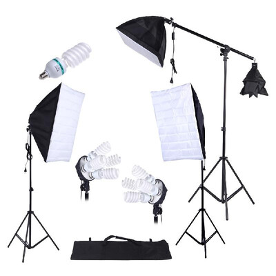 Photography Studio Lighting Kit 3pcs Softbox Tripod Stand 45W 135W Bulb Cantilever with Oxford Bag
Photography Studio Lighting Kit 3pcs Softbox Tripod Stand 45W 135W Bulb Cantilever with Oxford Bag