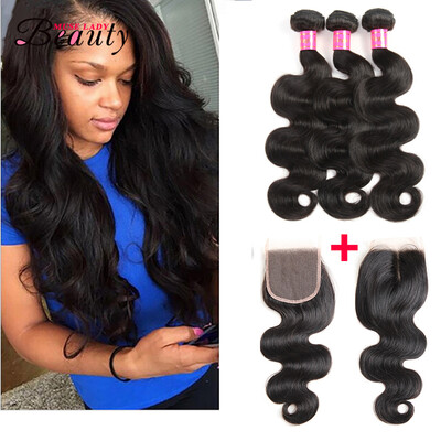 Muse Lady Beauty Malaysian Human Virgin Hair 3 Bundles Lot Body Wave Hair Extension with 4"x4" Lace Closure
Muse Lady Beauty Malaysian Human Virgin Hair 3 Bundles Lot Body Wave Hair Extension with 4"x4" Lace Closure