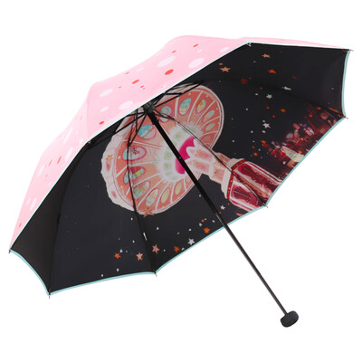 Heaven umbrella UPF50 hit cloth black rubber double-sided transfer three fold mushroom sunny umbrella sun umbrella pink 30135ELCJ
Heaven umbrella UPF50 hit cloth black rubber double-sided transfer three fold mushroom sunny umbrella sun umbrella pink 30135ELCJ