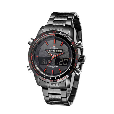 NAVIFORCE Stainless Steel 3ATM Waterproof Fashion Wristwatch Dual Time Quartz Sports Men Watch with Function of Backlight Alarm Ca
NAVIFORCE Stainless Steel 3ATM Waterproof Fashion Wristwatch Dual Time Quartz Sports Men Watch with Function of Backlight Alarm Ca