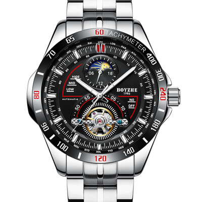 BOYZHE WL019-P Business Men Automatic Mechanical Watch Moon Phase Time Display Fashion Casual Luminous Hands Leather Strap 3ATM Wa
BOYZHE WL019-P Business Men Automatic Mechanical Watch Moon Phase Time Display Fashion Casual Luminous Hands Leather Strap 3ATM Wa