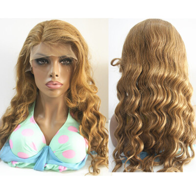 N..W. European virgin human hair Body wave Full lace wigs with baby hair #27 Dark blonde color
N..W. European virgin human hair Body wave Full lace wigs with baby hair #27 Dark blonde color