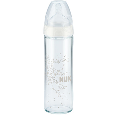 NUK slim wide-bore glass bottle 240ml with 0-6 months silicone nipple baby baby anti-flatulence round hole bottle Germany imported
NUK slim wide-bore glass bottle 240ml with 0-6 months silicone nipple baby baby anti-flatulence round hole bottle Germany imported