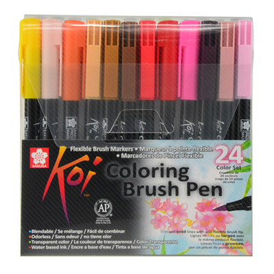 Sakura Sakura Sakura Watercolor Paintbrush 24 Color Set XBR-24 Soft Head Mark Pen Professional Painting Comic Costume Design Japan
Sakura Sakura Sakura Watercolor Paintbrush 24 Color Set XBR-24 Soft Head Mark Pen Professional Painting Comic Costume Design Japan