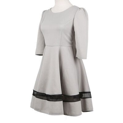 JNTworld Womens 3/4 sleeves Celebrity Inspired A-line Skirt Lady Skater Dress High waist Pleated skirt Mesh Insert Contrast
JNTworld Womens 3/4 sleeves Celebrity Inspired A-line Skirt Lady Skater Dress High waist Pleated skirt Mesh Insert Contrast