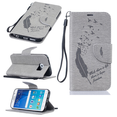 Gray Feathers and birds Style Embossing Classic Flip Cover with Stand Function and Credit Card Slot for SAMSUNG GALAXY S6 Edge
Gray Feathers and birds Style Embossing Classic Flip Cover with Stand Function and Credit Card Slot for SAMSUNG GALAXY S6 Edge