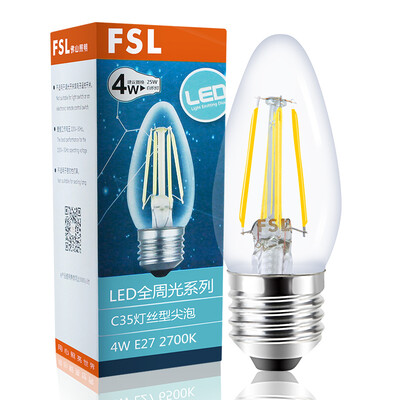 Foshan lighting FSL LED light bulb crystal light tip bubble Chinese-style retro filament all week light 4W sharp bubble big mouth E27 yellow
Foshan lighting FSL LED light bulb crystal light tip bubble Chinese-style retro filament all week light 4W sharp bubble big mouth E27 yellow
