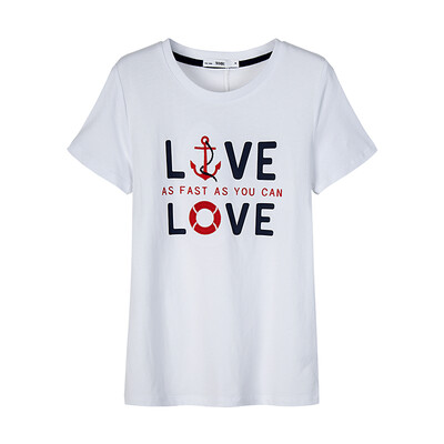 Semir T-shirt short-sleeved T-shirt female round neck shirt embroidery printing student 12216000011 bleached
Semir T-shirt short-sleeved T-shirt female round neck shirt embroidery printing student 12216000011 bleached