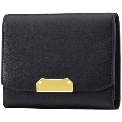 Ma Lian slim fashion simple short paragraph wallet sweet wild 3 fold female wallet black
Ma Lian slim fashion simple short paragraph wallet sweet wild 3 fold female wallet black