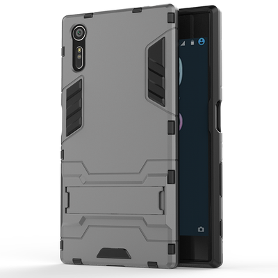 Gray Slim Robot Armor Kickstand Shockproof Hard Rugged Rubber Back Case For SONY Xperia XZ
Gray Slim Robot Armor Kickstand Shockproof Hard Rugged Rubber Back Case For SONY Xperia XZ