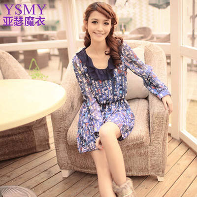 Aurora Necklace Small Fresh Dress 2017 Korean Sweet Doll Worn Long Sleeve Chiffon One-piece Dress SH313 Blue
Aurora Necklace Small Fresh Dress 2017 Korean Sweet Doll Worn Long Sleeve Chiffon One-piece Dress SH313 Blue