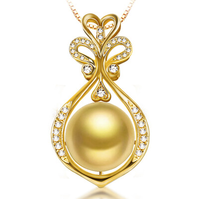Precious treasures 18k gold inlaid diamond seawater pearl necklace 11-12mm Nanyang gold beads pendant with identification certificate
Precious treasures 18k gold inlaid diamond seawater pearl necklace 11-12mm Nanyang gold beads pendant with identification certificate