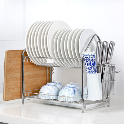 Twilight House Kitchen Shelf 304 Stainless Steel Shelf Dish Shelf Double Dishwashing Bowl Bowl Racket Rack Cutter Chopstick ZM3208
Twilight House Kitchen Shelf 304 Stainless Steel Shelf Dish Shelf Double Dishwashing Bowl Bowl Racket Rack Cutter Chopstick ZM3208