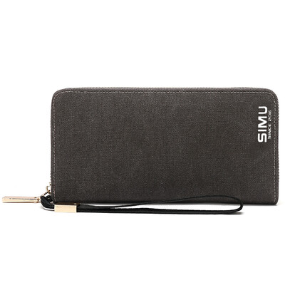 Think of animal husbandry SIMU 6055 canvas wallet long section zipper wallet Korean version of the retro vertical section of the student wallet multi-card bit can be put mobile phone bag black gray
Think of animal husbandry SIMU 6055 canvas wallet long section zipper wallet Korean version of the retro vertical section of the student wallet multi-card bit can be put mobile phone bag black gray