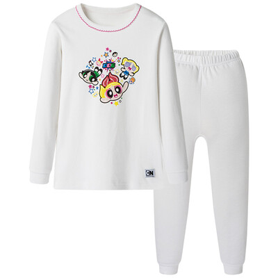 Three guns Dick times Warner series Shu skin soft cotton girl round neck long sleeve underwear sets 2C018D0 milky white 120
Three guns Dick times Warner series Shu skin soft cotton girl round neck long sleeve underwear sets 2C018D0 milky white 120