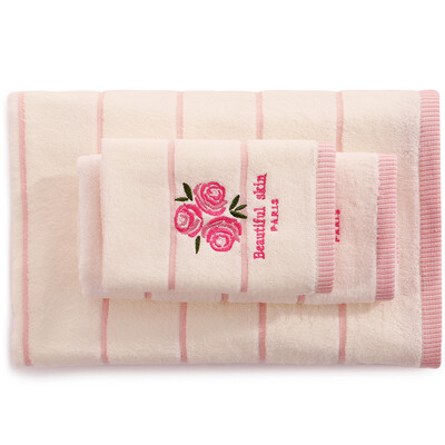 Sanli cotton embroidery rose fragrance scarf towel bath towel gift box three sets of rice white
Sanli cotton embroidery rose fragrance scarf towel bath towel gift box three sets of rice white