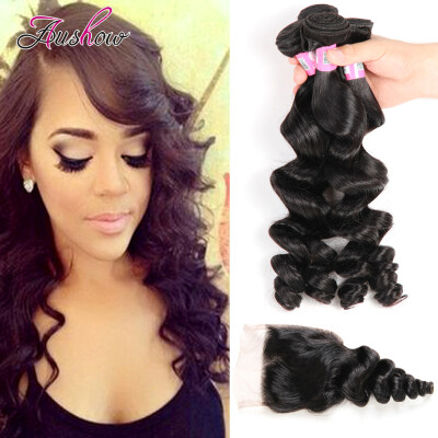 Brazilian Loose Wave With Closure Brazilian Virgin Hair Loose Wave Virgin Bundles With Closure 4 Bundles Human Hair With Closure
Brazilian Loose Wave With Closure Brazilian Virgin Hair Loose Wave Virgin Bundles With Closure 4 Bundles Human Hair With Closure