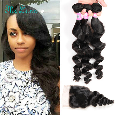 Peruvian Virgin Hair With Closure Loose Wave 3pcs With 4*4 Lace Closure Peruvian Loose Wave Hair Weaving With Lace Closure
Peruvian Virgin Hair With Closure Loose Wave 3pcs With 4*4 Lace Closure Peruvian Loose Wave Hair Weaving With Lace Closure