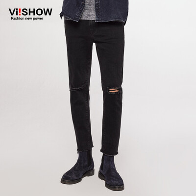 Wei Xiu (viishow) jeans male hole cat to be straight trousers Slim washed jeans pants NCZ7963 black 33
Wei Xiu (viishow) jeans male hole cat to be straight trousers Slim washed jeans pants NCZ7963 black 33