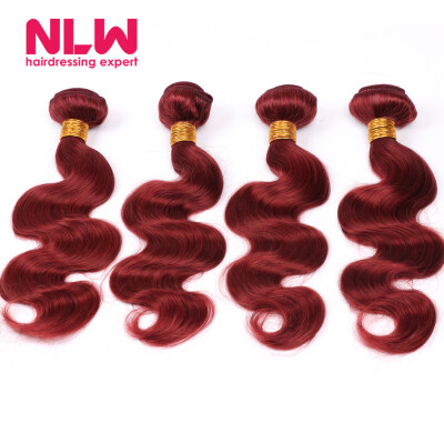 

4 Bundles Colored Brazilian Body Wave Corrugated Sew Ins Virgin Human Hair Extension Strong Machine Sewing Hair Weave Overwatch