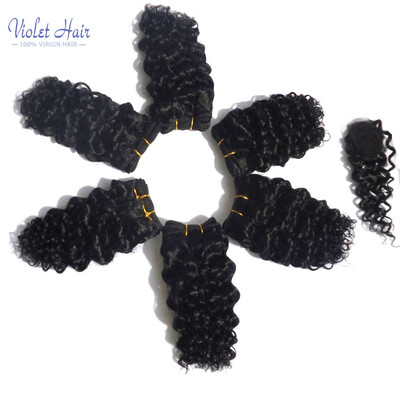 Violet hair summer new arrival 7A Brazilian human virgin hair deep curly wave hair 6 bundles with a top closure 8inch short hair
Violet hair summer new arrival 7A Brazilian human virgin hair deep curly wave hair 6 bundles with a top closure 8inch short hair