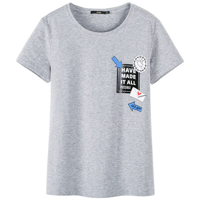Semir summer body rounded round neck round straight necklace girls shirt T-shirt 19037000206 in the flower gray M
Semir summer body rounded round neck round straight necklace girls shirt T-shirt 19037000206 in the flower gray M