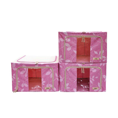 Locks&buckles window type leaf storage box storage box folding Oxford cloth large car box clothing storage box three-piece LLB5158PLF003 pink 58L3
Locks&buckles window type leaf storage box storage box folding Oxford cloth large car box clothing storage box three-piece LLB5158PLF003 pink 58L3