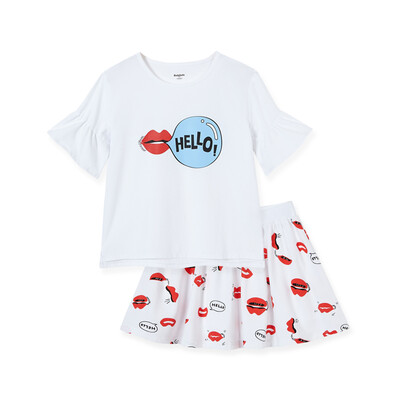 Balbara (BALABALA) girls short-sleeved suit summer big boy children's clothing two-piece sleeved casual women 28192170157 bleach 140
Balbara (BALABALA) girls short-sleeved suit summer big boy children's clothing two-piece sleeved casual women 28192170157 bleach 140